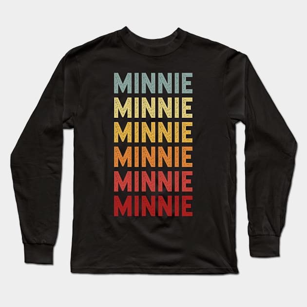 Minnie Vintage Name Gift Long Sleeve T-Shirt by CoolDesignsDz